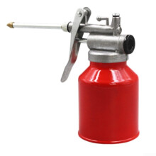 Manual Oil Can with Long Spout 250ml 400ml Transparent Pump for Machinery Lubrication