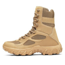 Men's Work Boots with Breathable Leather for Outdoor Hiking and Tactical Use Brown 10.5 UK