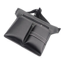 Hair Stylist Tool Belt PU Leather Scissor Holder with Multiple Pockets and Adjustable Waist Strap