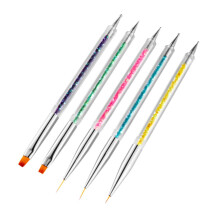 Nail Art Pen and Dotting Tool Set 5pcs for Precise Line Drawing, Beginner and Professional Use