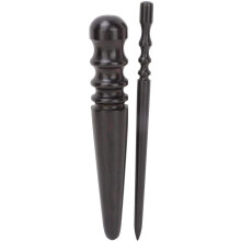 Pulidora de cantos de cuero profesional, herramienta de pulido de cantos de cuero de madera de ébano con mango de madera maciza para un control