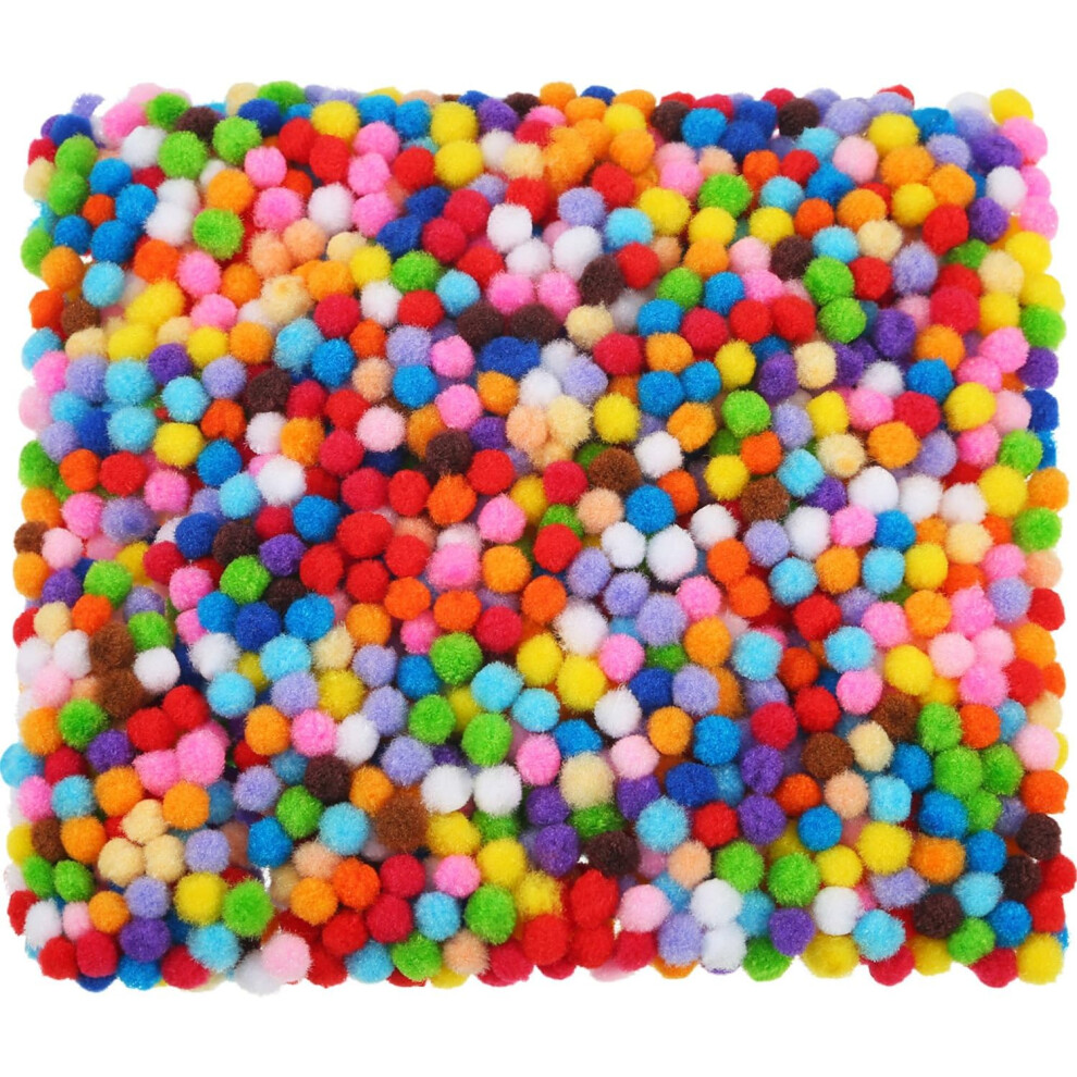 Crafting Delights: 2000 Pieces Mini Pom Poms, Assorted Colors, Spark Creativity In Diy Decorations, Perfect For Christmas And Hobby Supplies, 6Mm 9169997666154