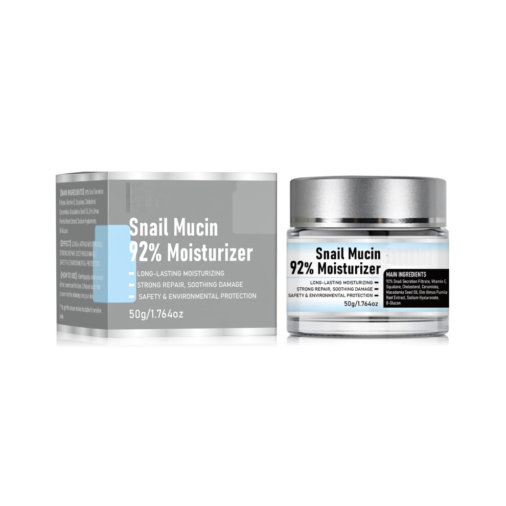 Cream Snail Mucin Moisturizer 92% Hydrating Face Gel For Dry And Sensitive Skin Radiance Boost