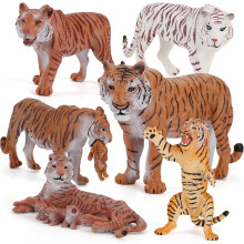L'imagination s'épanouit ! Figurines de tigres, cadeau d'anniversaire réaliste aux détails saisissants, pour un jouet éducatif qui réduit le