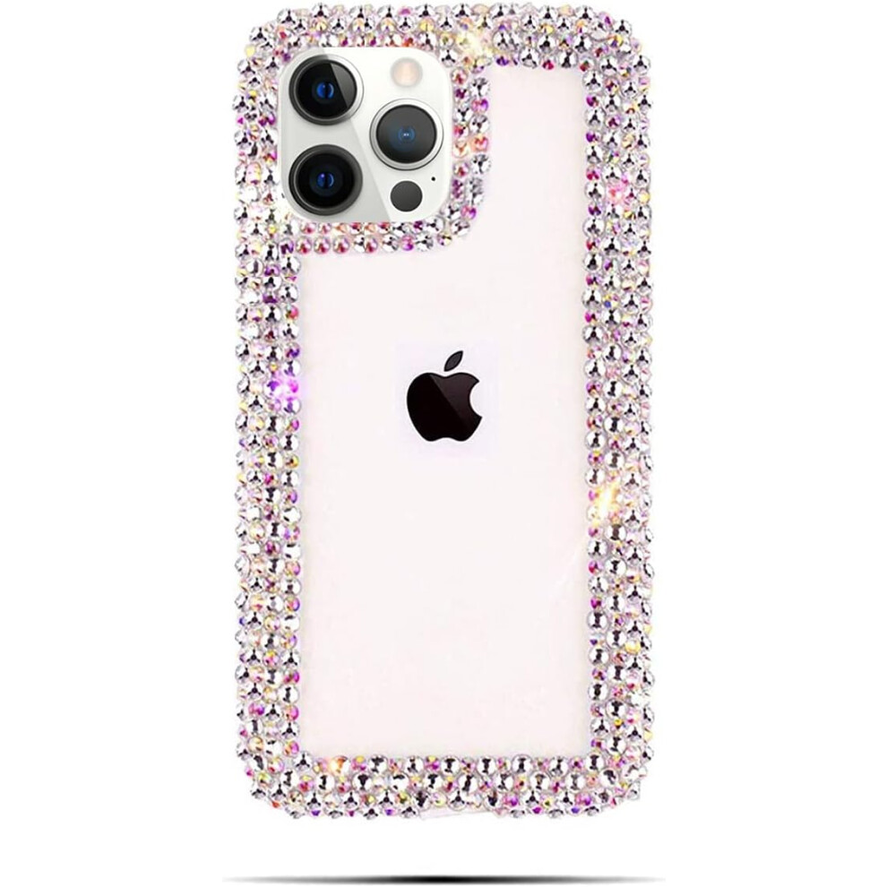 Luxurious Design For Iphone 13 Pro Max, Clear Glitter Case With Tpu Bumper Shockproof, Slim Phone Case Cover With Wireless Charging Support 9423501458674