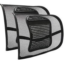 Soporte lumbar Ice Mesh, soporte ergonómico para silla de oficina para corrección postural, cojín para asiento de coche con correas ajustables y