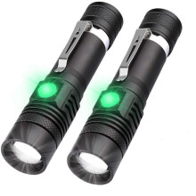 Wiederaufladbare taktische Taschenlampe, superhelle LED (800 Lumen), robuster Metallclip, vielseitig einsetzbar, USB-Ladefunktion, kompakt und