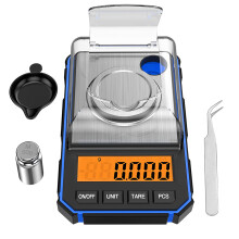 Dust-Proof Design Milligram Scale, Accurate and Durable, 6 Unit Conversions, Backlit LCD Screen, for Professional and Personal Weighing Needs