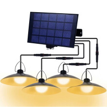Lampă solară suspendată alimentată cu baterii, autonomie extinsă de peste 18 ore, iluminare personalizabilă cu telecomandă, rezistentă la