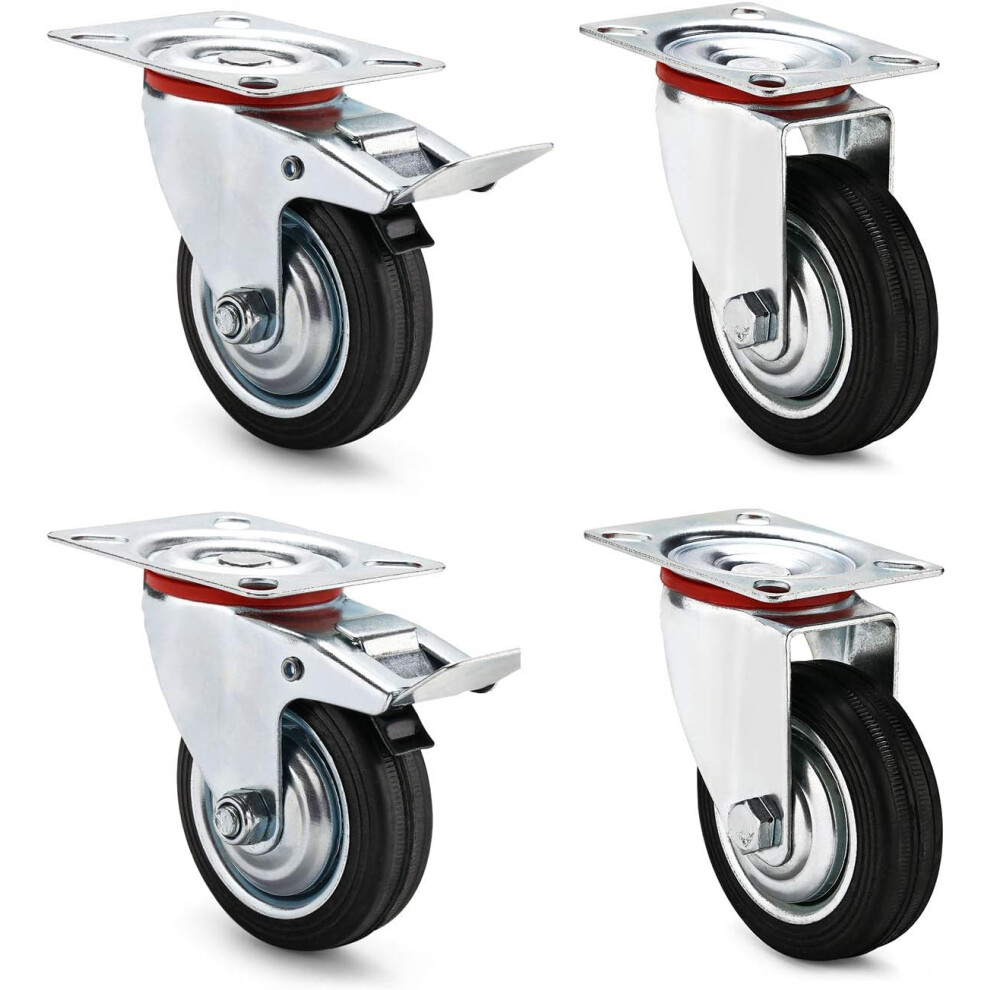 Versatile Swivel Casters, High Load Galvanized Steel Ensures Seamless Movement For Furniture Logistics Industry, 4Pcs 9433291264775