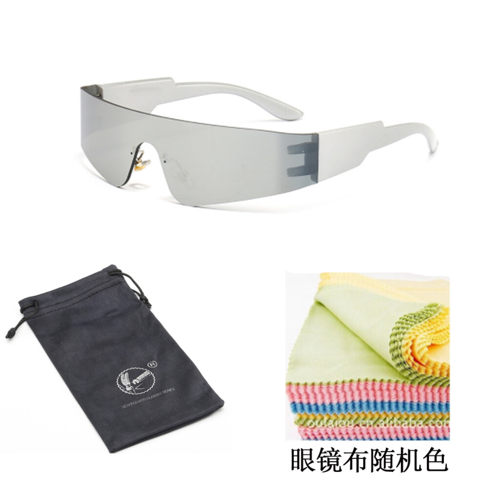 Cyberpunk Visor Sunglasses for Unisex Wear, Futuristic Wrap Around Sunglasses with Fashion Eyeglasses Appeal, UV400 Protective Lenses, Lightweight