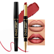 Matte Lipstick and Lip Liner Set 2 in 1 Long Lasting Waterproof Rich Color Mauve Red 08
