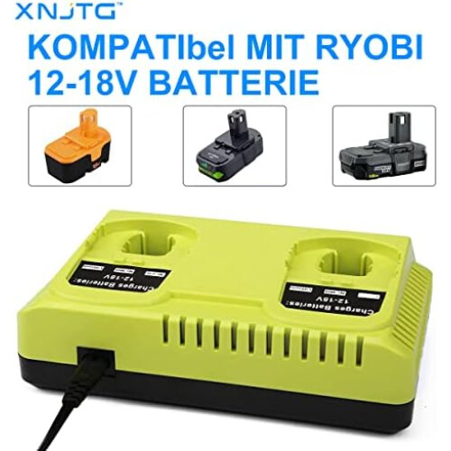 Αντικατάσταση μπαταρίας Ryobi υψηλής απόδοσης, Φορτιστής διπλής χημείας για 12V-18V 1