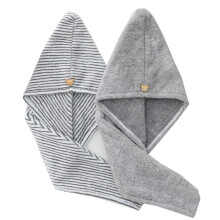 Turban din microfibră pentru păr, anti-încrețire și super absorbant, uscare rapidă fără deteriorare, mărime universală, curele cu nasturi