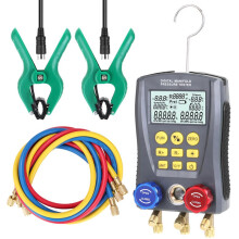 Koelingsmeter voor vacuümmeting, groot digitaal LCD-display, koelmiddeldatabase, onderkoelings- en oververhittingsberekening, schakelen tussen