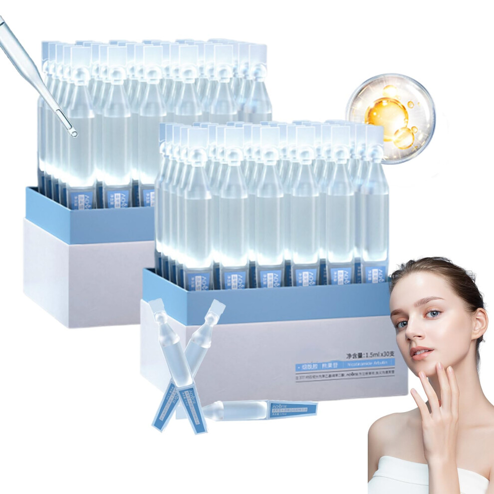 3% Hyaluronic Acid Face Serum 60PC Ultra Hydrating Ampoules for Deep Skin Moisture Boost
