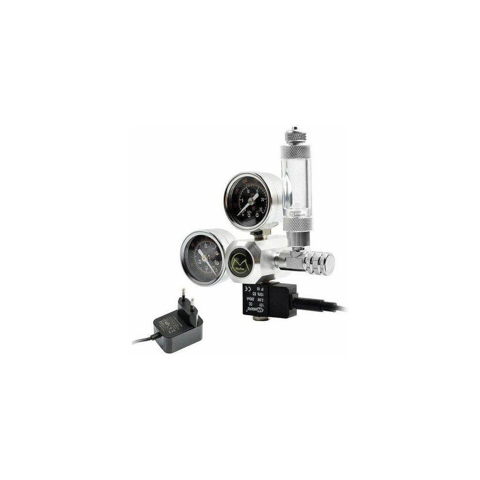 Aquarium Co2 Regulator, Dual Gauge Offers Accurate Monitoring, Solenoid Valve Ensures Safe Co2 Delivery, Non-Return Bubble Counter Maintains Clean 9423501822970