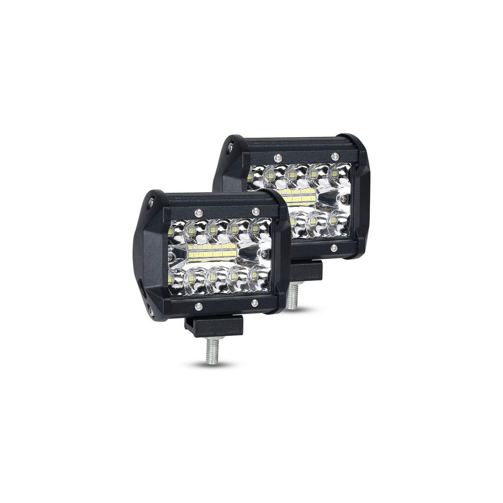 Incredible Brightness 4 Inch Led Pods, Triple Row Design For Clear Visibility, 60W Led Bar With 5000 Lm High-Intensity Illumination, Light 9340258973550