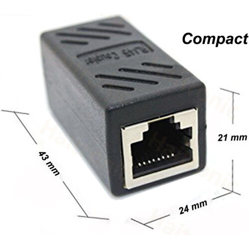 Γέφυρα δικτύου, 2 ζεύκτες RJ45 για καλώδιο Ethernet, επαφές από καθαρό χαλκό που 1