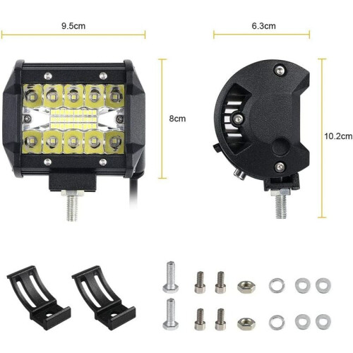Απίστευτη φωτεινότητα, 4 ιντσών LED pods φωτισμού, τριπλής σειράς σχεδιασμός για 2
