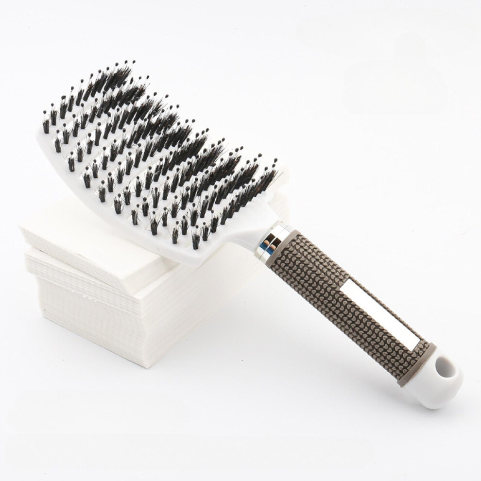 Unisex Scalp Massage Brush For Men With Nylon Bristles, Gentle Detangling And Ergonomic Hair Styling