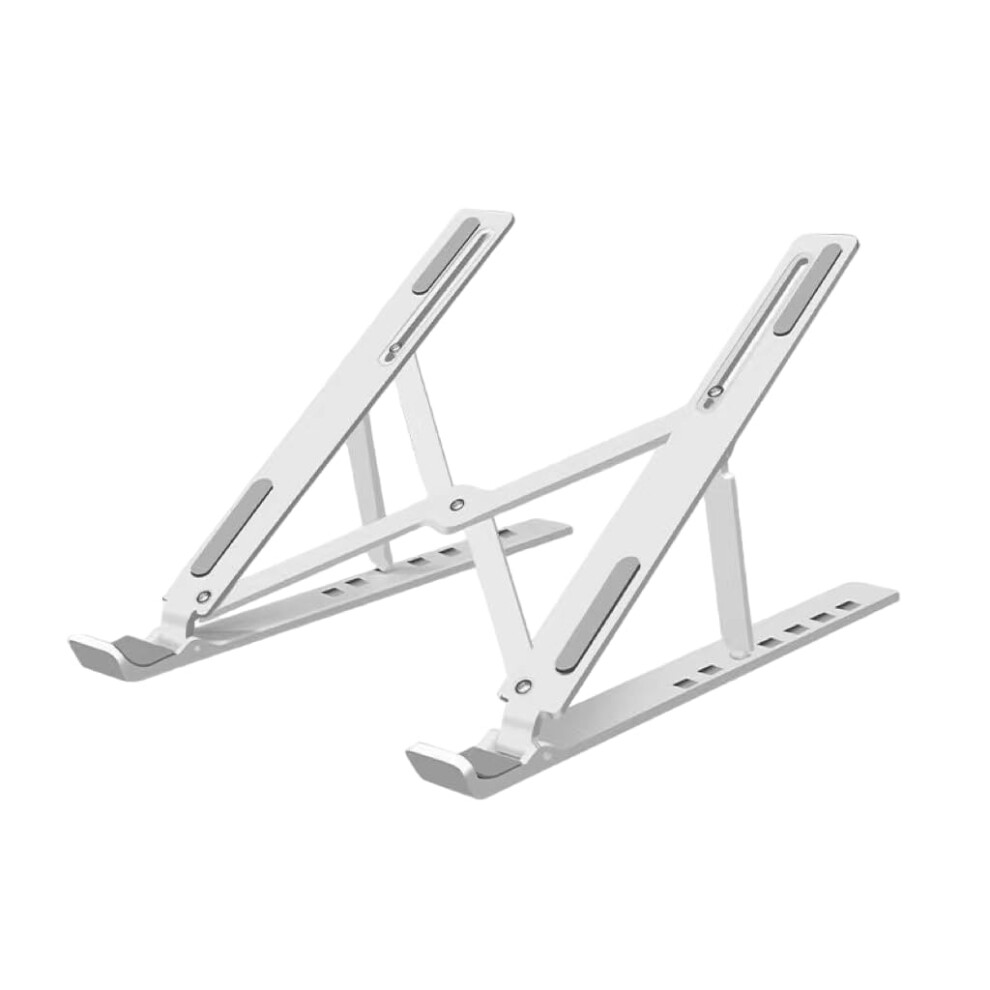 Laptop Stand Adjustable Ergonomic Foldable Riser With Cooling Fan For Notebook And Tablet White 9044945726794