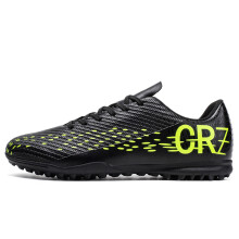 (7007 Broken Nail Black, 44) Professional Futsal Shoes High Top IC Indoor Soccer Sneakers Anti-Slip Wear-Resistant Flat Sole Training Shoes