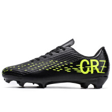 (7007 long spikes black, 39) Professional Futsal Shoes High Top IC Indoor Soccer Sneakers Anti-Slip Wear-Resistant Flat Sole Training Shoes