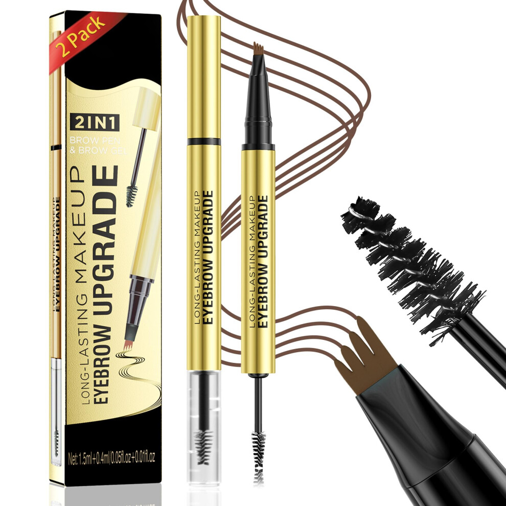 Microblading Eyebrow Pen Waterproof Dual Tips 4Fork Precision for Natural LongLasting Brows