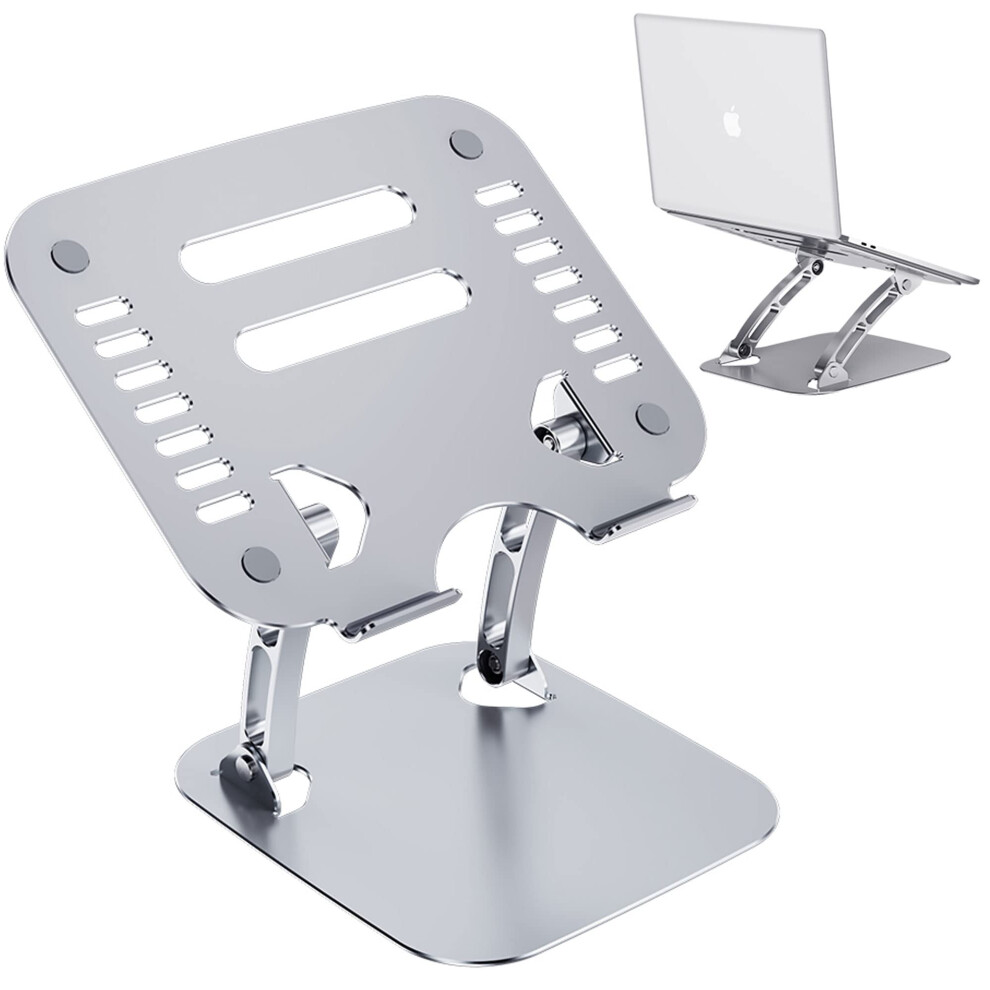Laptop Stand Adjustable Dual Arm Ergonomic Riser With Heat Vent, Foldable Desk Mount For Laptops Up To 17 Inches 9044945727012