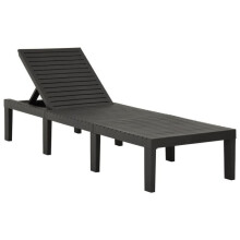 Transatlántico silla larga tumbona cama de jardín terraza mueble de exterior plástico antracita 02_0012785
