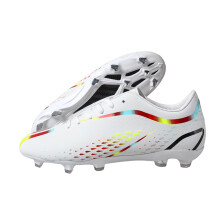 (7.5, White-AG) Low Top Football Shoes for Teenager Men Soccer Trainers Cleats Shoes