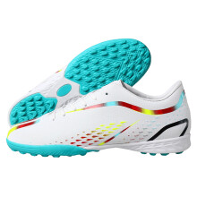 (5.5, White-TF) Low Top Football Shoes for Teenager Men Soccer Trainers Cleats Shoes