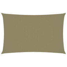 Voile toile d'ombrage parasol tissu oxford rectangulaire 4 x 7 m beige 02_0009706