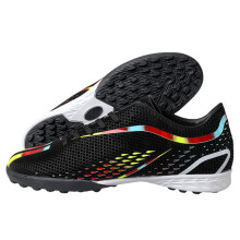 (6, Black-TF) Low Top Football Shoes for Teenager Men Soccer Trainers Cleats Shoes