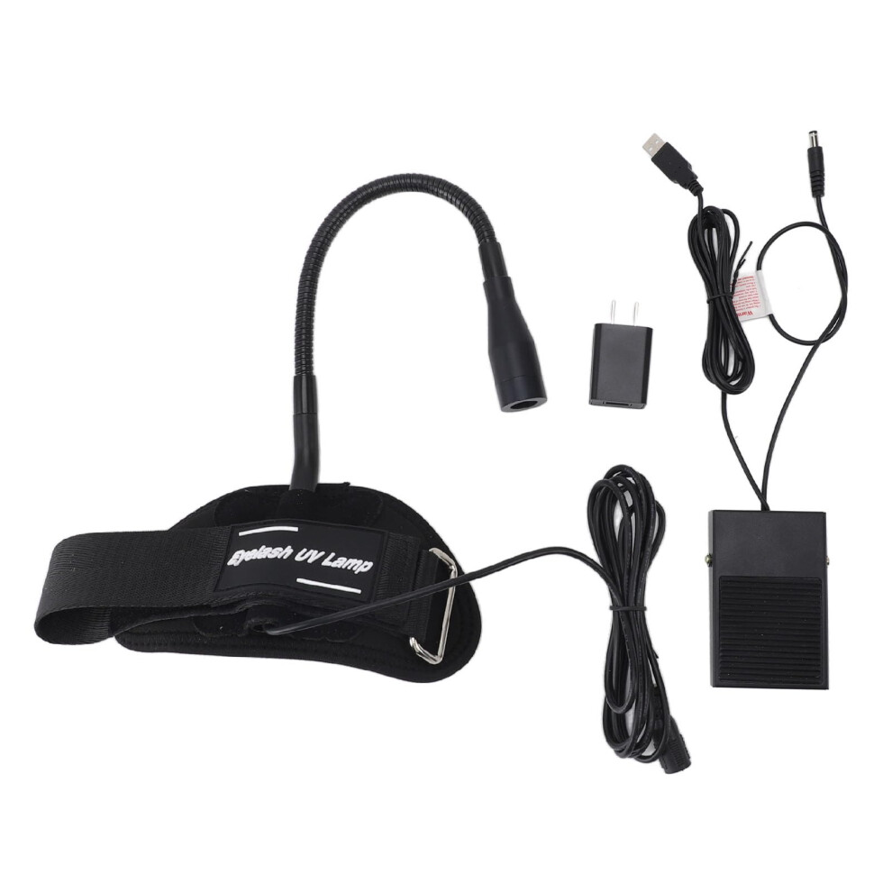 5W 395nm UV Curing Lamp with Adjustable Gooseneck for Nail Art, Eyelash Extensions and Glue Drying