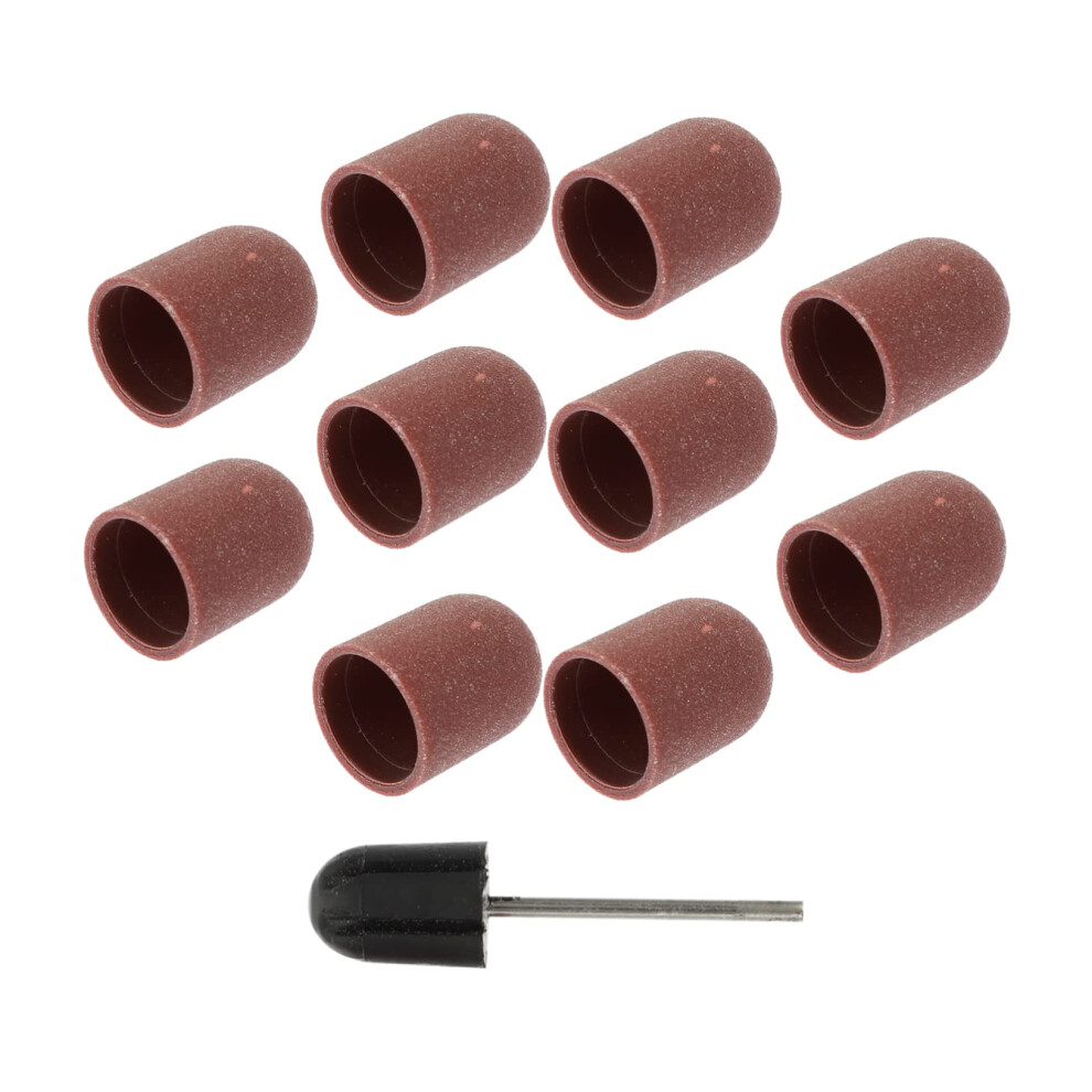 Nail Sanding Caps Set with Strong Grinding Force for Manicure and Callus Removal, 10pcs Durable
