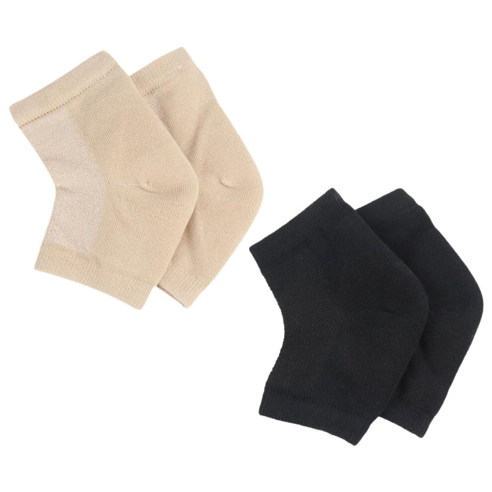 Moisturizing Gel Heel Socks 2 Pairs Toeless Design for Cracked Heels Deep Hydration for Men Women