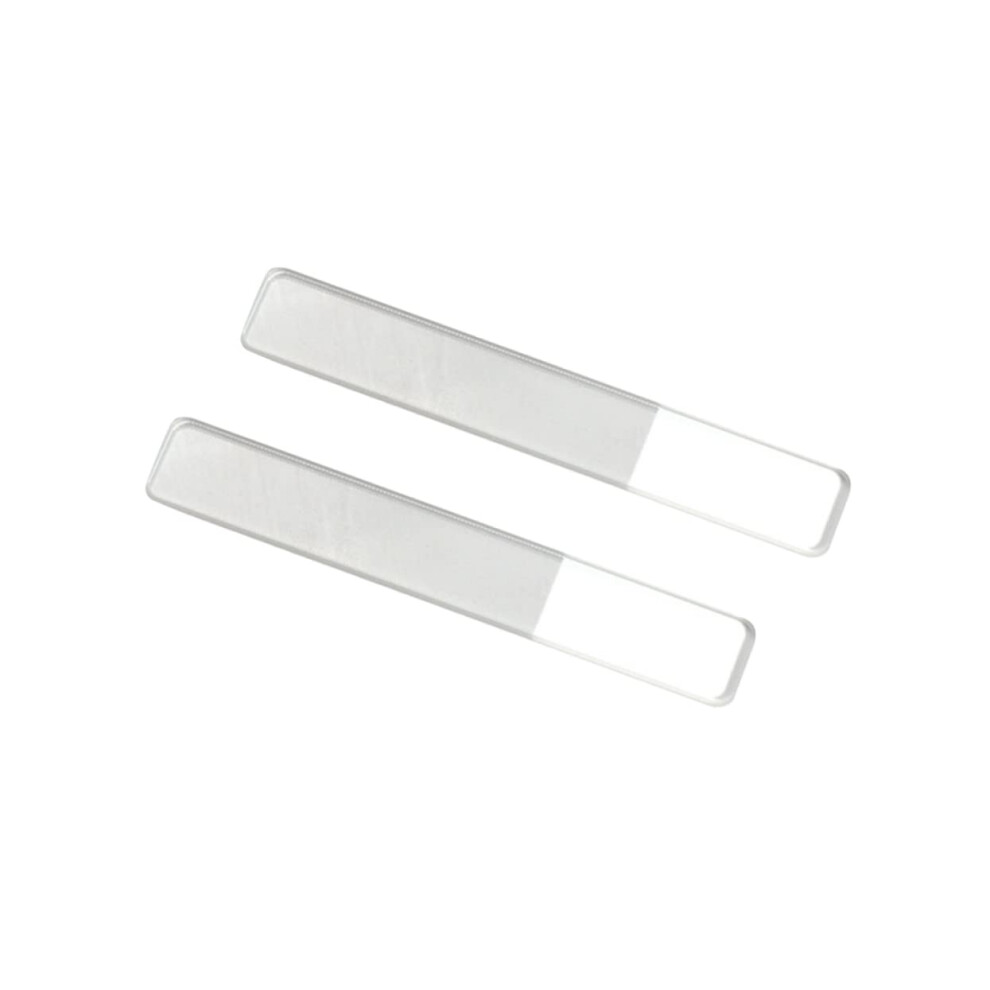 Nano Glass Nail File with Case, 2pcs Gentle Nail Buffer Set for Smooth Surface and Travel Care