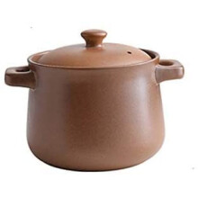 Large Capacity Ceramic Soup Pot for Open Flame Cooking, Temperature Resistant Casserole with Lid