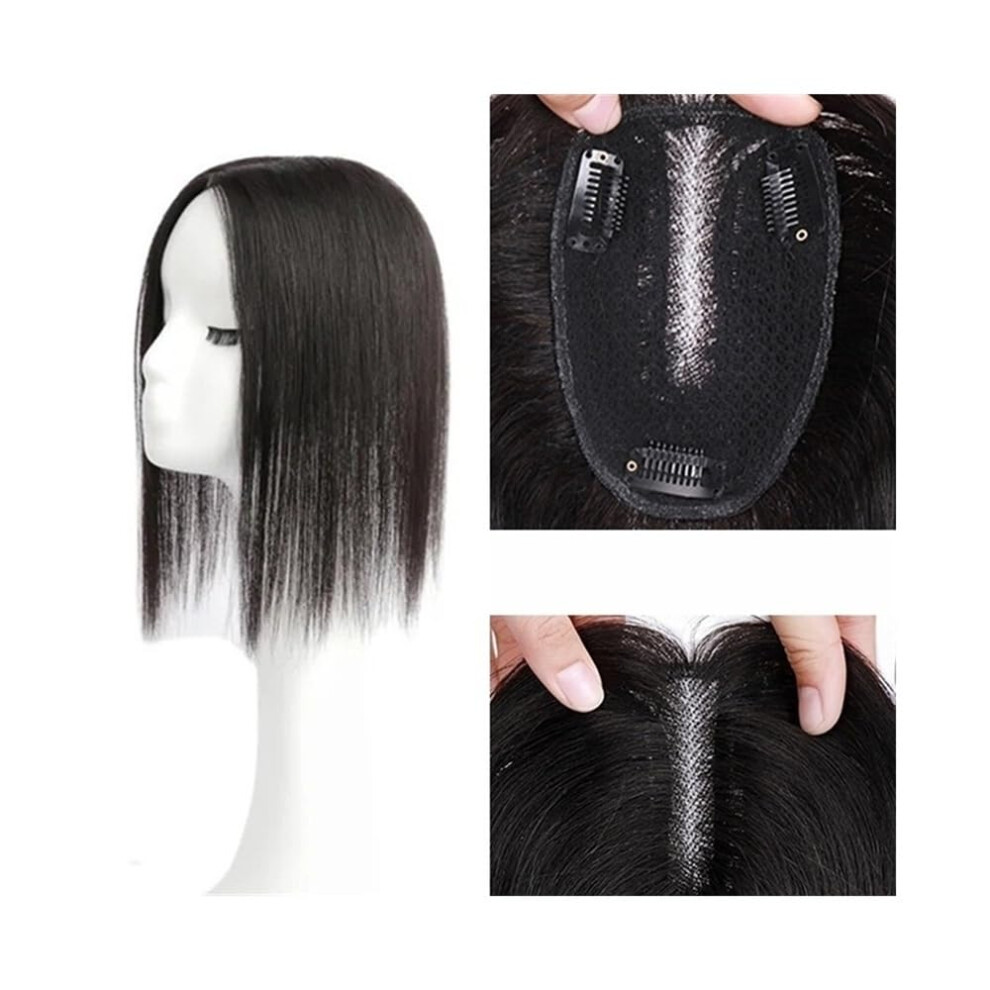 Unisex Brazilian Remy Human Hair Topper For Women 9X14cm Straight Lace Base Hairpiece For Thinning Hair