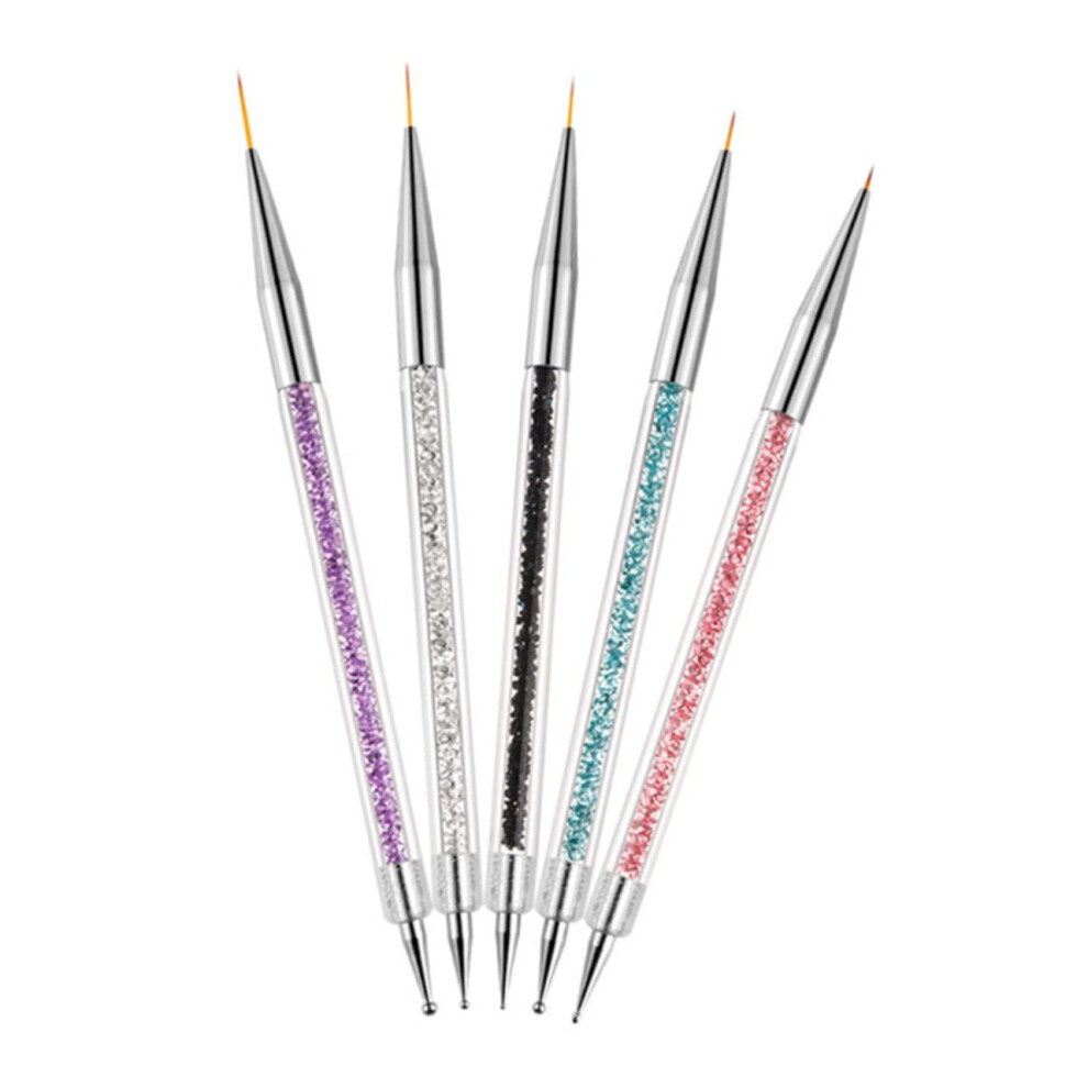 5pcs DoubleEnded Nail Art Brushes and Dotting Pens Set for Precision Manicure Design