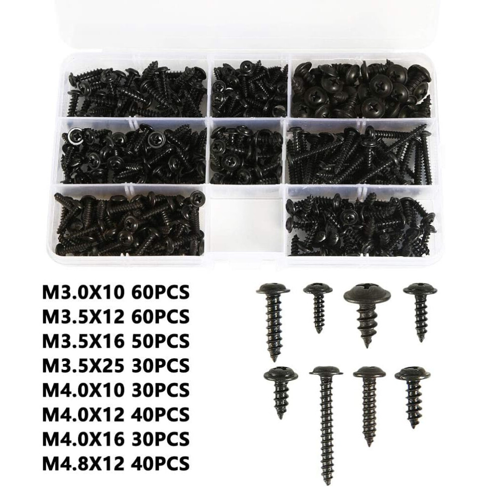 Self Tapping Screws Assortment Kit, Reinforced And Upgraded Packaging, Suitable For Furniture Decoration And Industrial Building Materials, Easy To 9004841041711