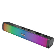 Cainteoirí Bluetooth Nascachta Gan Sreang, Soilsiú Dinimiciúil RGB Ambiance, Fuaim Steirió Raon Iomlán le Ilmhóid Athsheinm, Cearrbhachas faoi