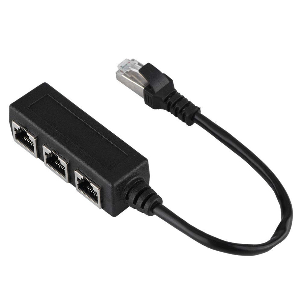 Rj45 Adapter, Network Splitter For Ethernet Ports, Cable Modem Connector, Stable Transmission With 1 Male To 3 Female Rj45 Coupler 9004841082271