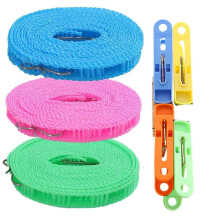 Portable Travel Clothesline, Non-Slip Clothesline with Grid Design, High-Quality Nylon Rope for Indoor Outdoor Use, Strong Portable Clothesline with