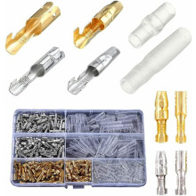 Soluciones eléctricas optimizadas, material conductor de latón y cobre de alta calidad, fácil de usar, enchufe no aislado con fundas aislantes
