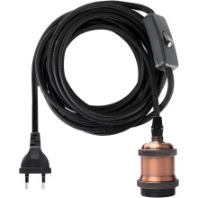 Sofistikeret E27-skruesokkel, udsøgt bronze pendellampe for nem installation, vintage Edison pendellampeadapter