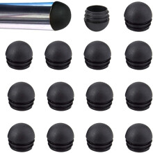 Protections pour meubles, non toxiques et incassables, en polyéthylène haute dureté pour une installation facile, lot de 50, couleur noire.