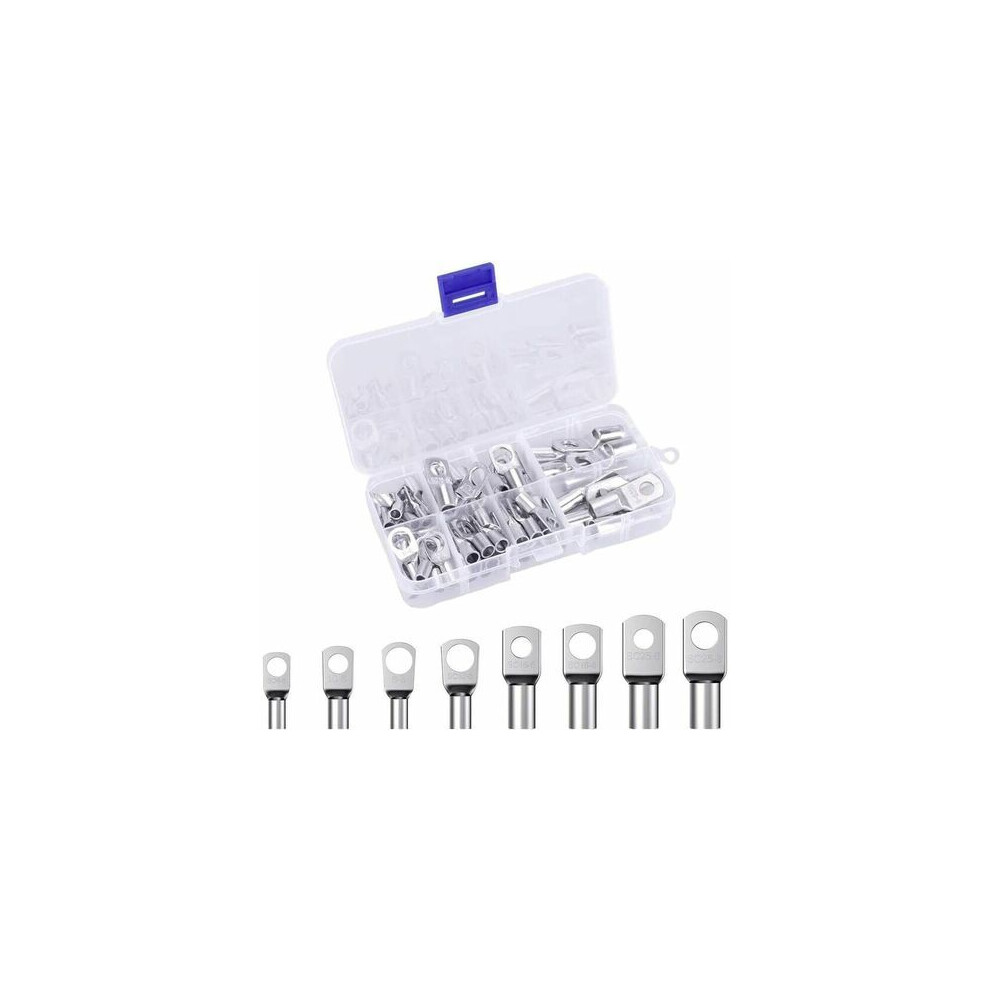 Heavy-Duty Battery Cable Ends Kit, Copper Wire Lugs Assortment Ensuring Pure Copper Resists Corrosion & Easy Cable Entry, Ideal For Marine Electrical 9004841039022